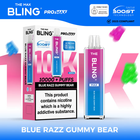 The Crystal Bling Max 10000 Prefilled Vape Pod Kit Box of 5