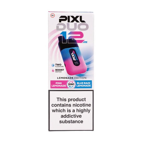 Pixl Duo 12000 Disposable Vape Box of 5 - Lemonade Edition - vapeukwholesale