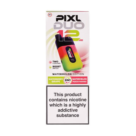 Pixl Duo 12000 Disposable Vape Box of 5 - Watermelon Edition - vapeukwholesale