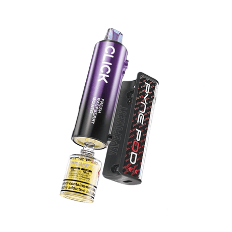 Pyne Pod Click 10k Disposable Vape Box of 5 - Fresh Raspberry Mojito - vapeukwholesale