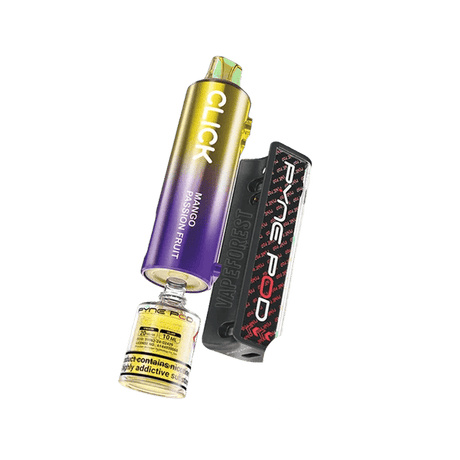 Pyne Pod Click 10k Disposable Vape Box of 5 - Mango Passion Fruit - vapeukwholesale