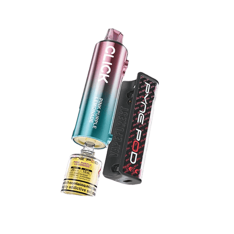 Pyne Pod Click 10k Disposable Vape Box of 5 - Pink Purple Lemonade - vapeukwholesale