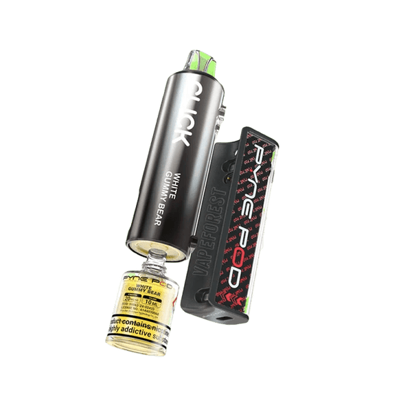 Pyne Pod Click 10k Disposable Vape Box of 5 - White Gummy Bear - vapeukwholesale
