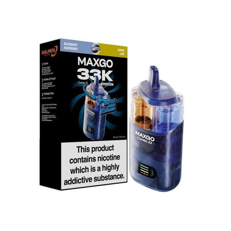 Relx Maxgo 33k Prefilled Pod Vape Kit - Pack of 3 - Blueberry Raspberry + Lemon Lime - vapeukwholesale