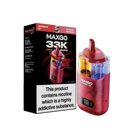 Relx Maxgo 33k Prefilled Pod Vape Kit - Pack of 3 - Watermelon Ice + Strawberry Watermelon - vapeukwholesale
