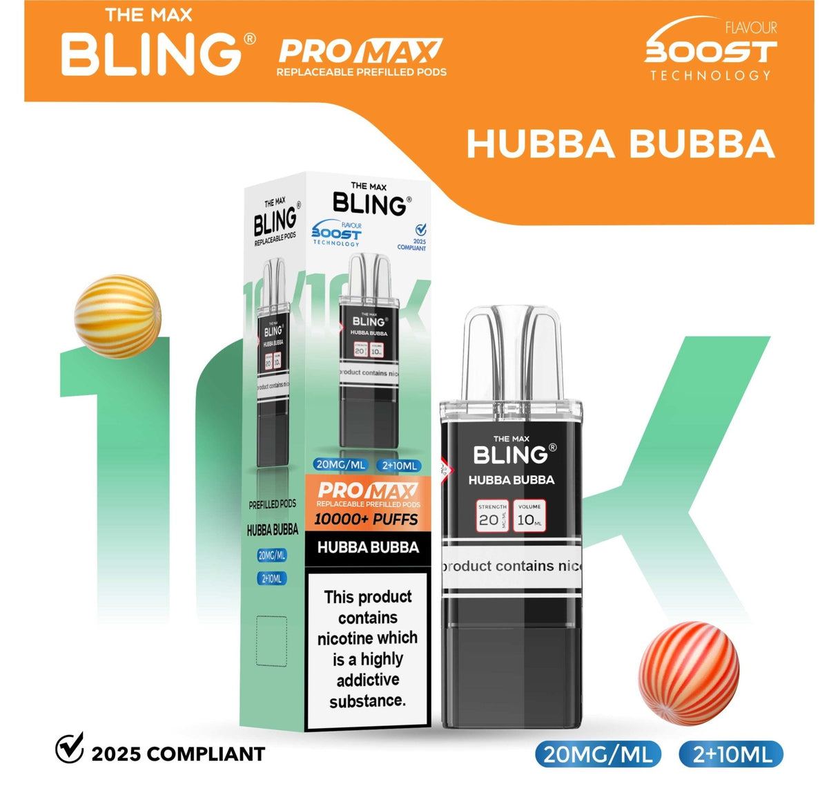 The Bling 10k Pro Max Replacement Pods (BOX OF 5) - Wholesale Price !
