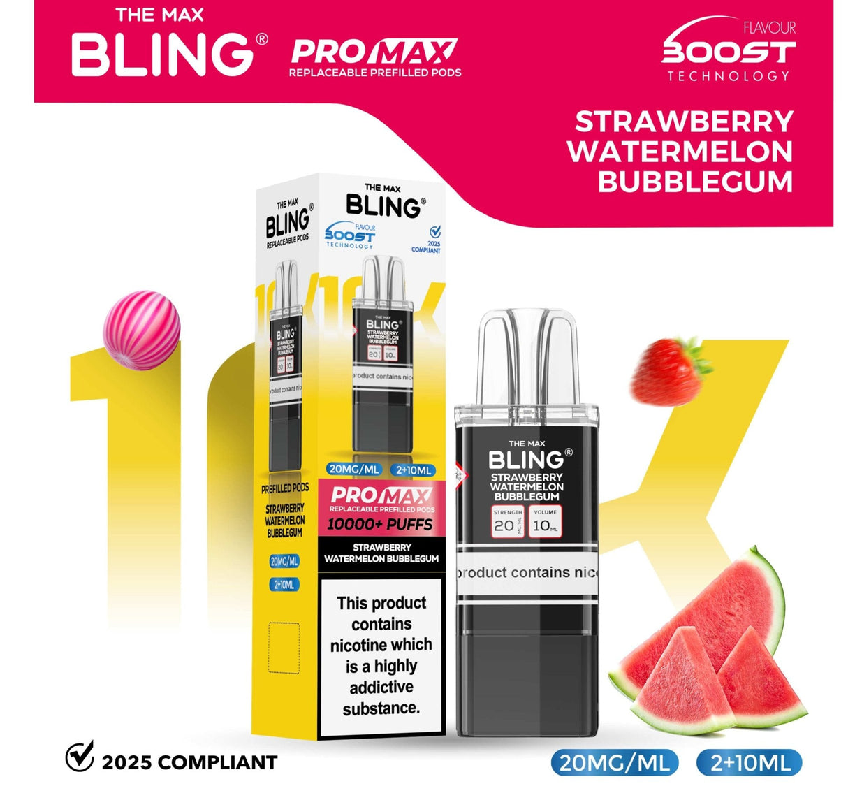 The Bling 10k Pro Max Replacement Pods (BOX OF 5) - Wholesale Price !