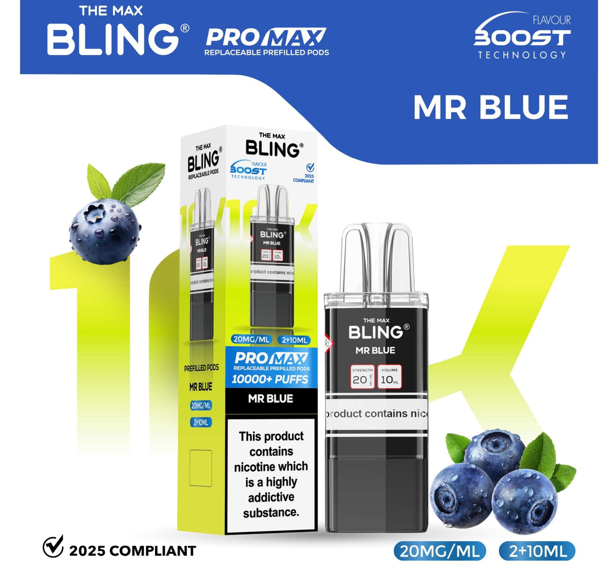 The Bling 10k Pro Max Replacement Pods (BOX OF 5) - Wholesale Price !