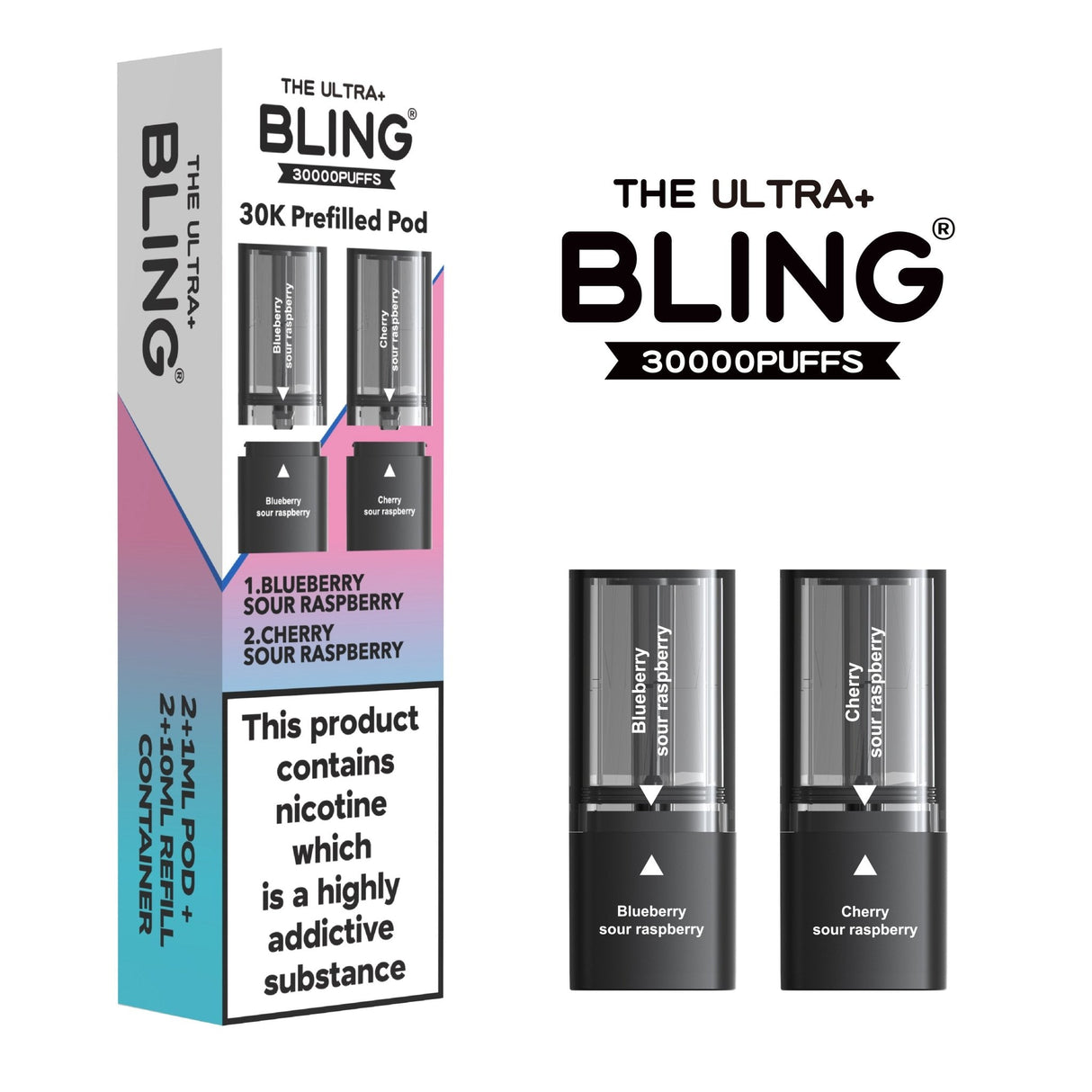 The Bling Ultra Plus 30k Replacement Pods Box of 5 - Wholesale Price !