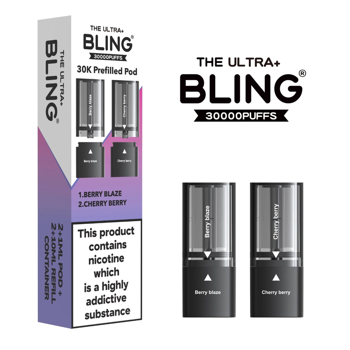 The Bling Ultra Plus 30k Replacement Pods Box of 5 - Wholesale Price !