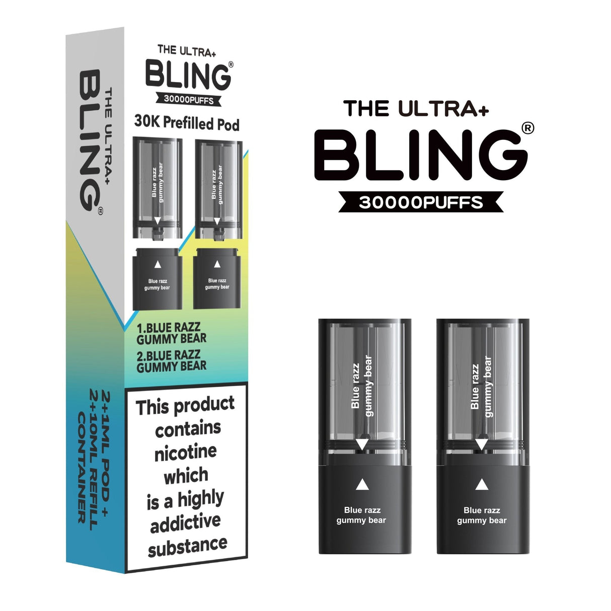 The Bling Ultra Plus 30k Replacement Pods Box of 5 - Wholesale Price !