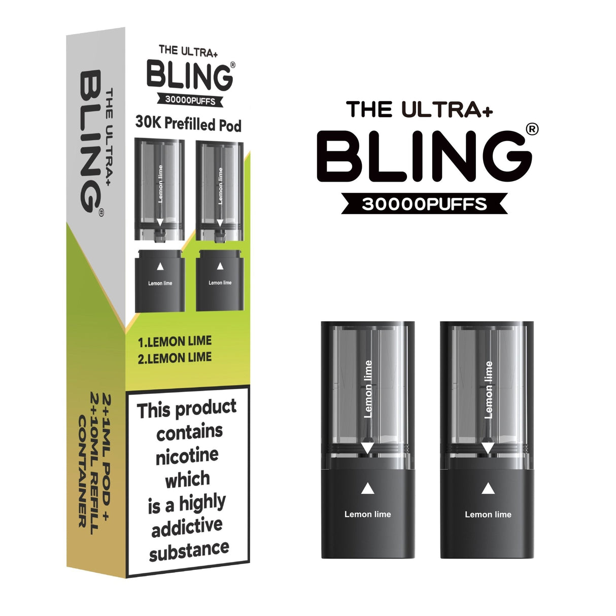 The Bling Ultra Plus 30k Replacement Pods Box of 5 - Wholesale Price !