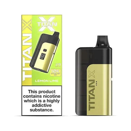 Titan X Prefilled Vape Pod Kit Box of 5 - Lemon Lime - vapeukwholesale