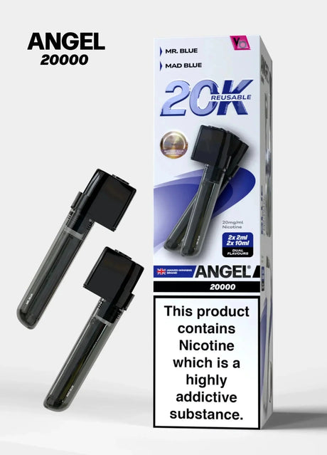 Vapes Bars Angel 20000 Prefilled Pods Box of 5 - Blue Edition - vapeukwholesale